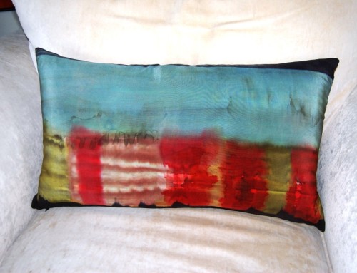 24 x 14 Blue, Red, Green Pillow – SOLD